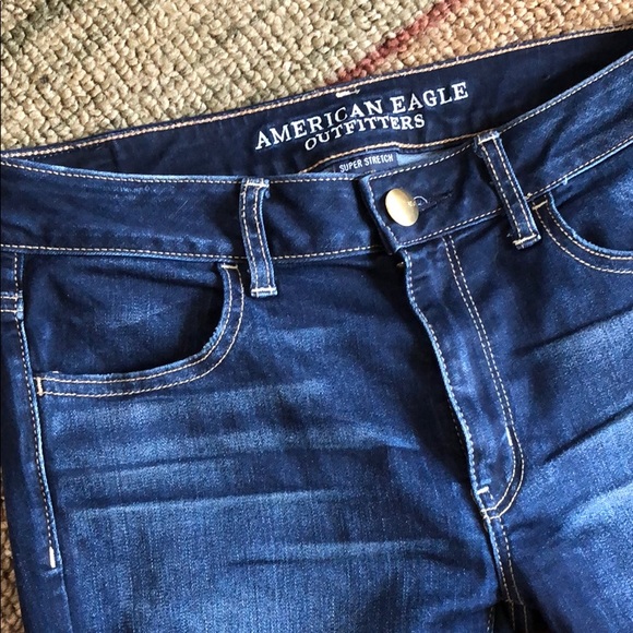 American Eagle Dark Wash Super Stretch Jeggings - Picture 2 of 8